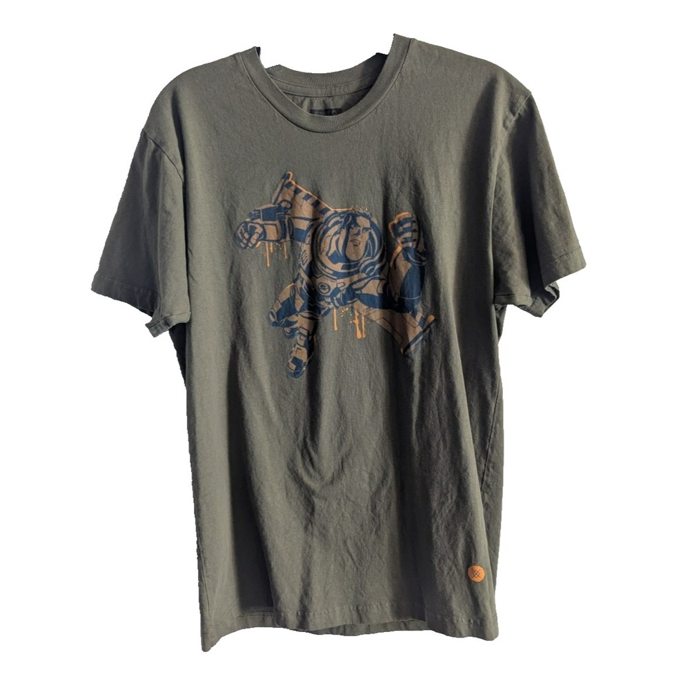 Stance X Pixar Colab T Shirt‎ Mens M Green Short Sleeve Disney Buzz Lightyear